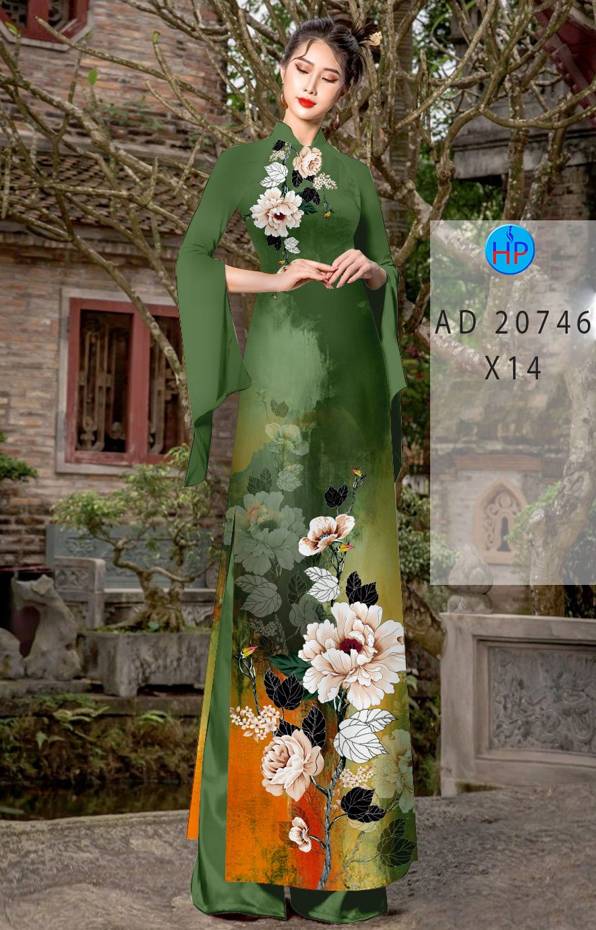 Vải Áo Dài Hoa In 3D AD 20746 40